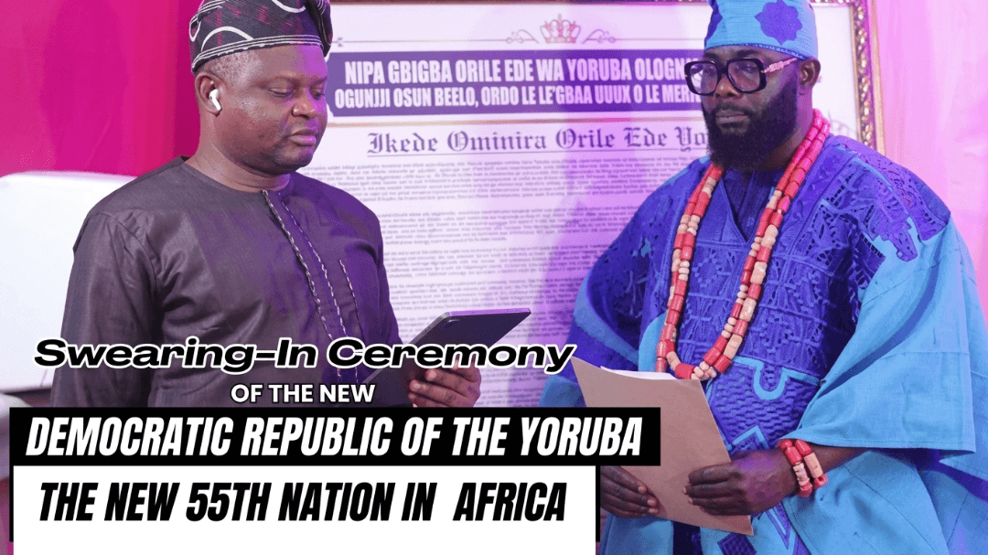The Swearing-in Ceremony of H.E. Prof. Mobolaji Olawale Akinola Omokore, Provisional President of the Democratic Republic of the Yoruba.